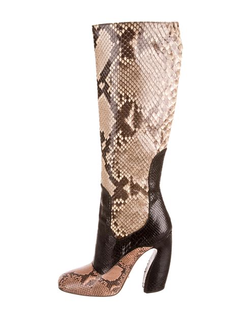 Prada snakeskin boots